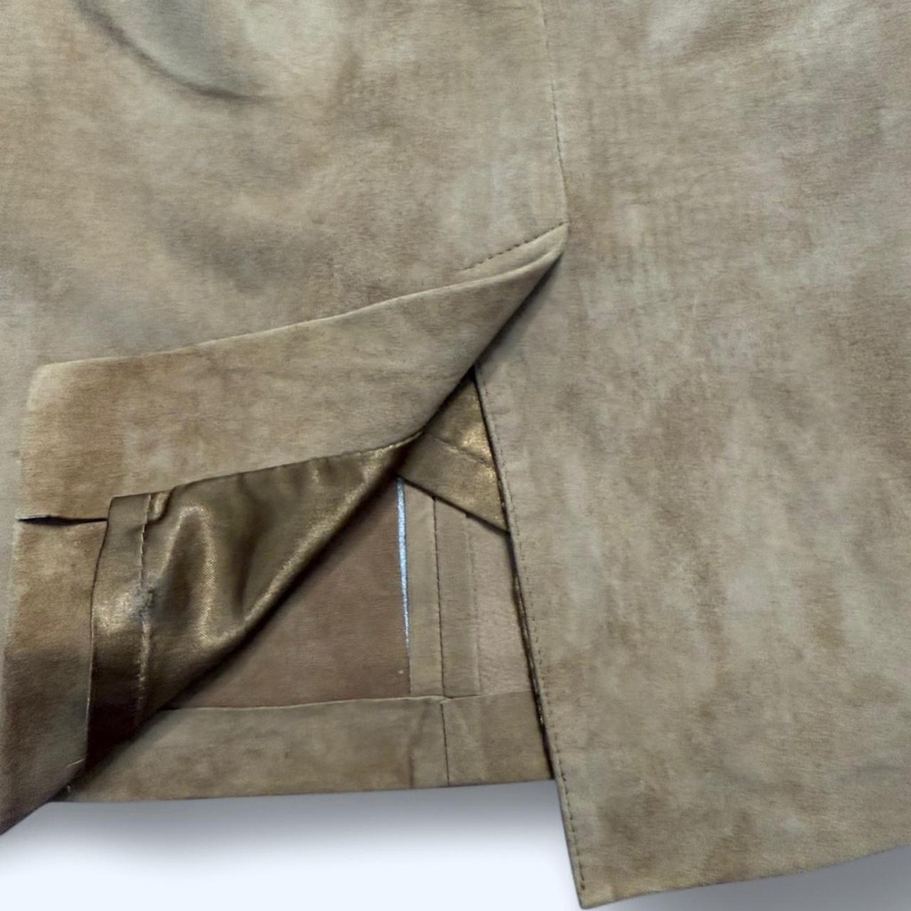 100% Goat Suede Pencil Skirt - Picture 7 of 8